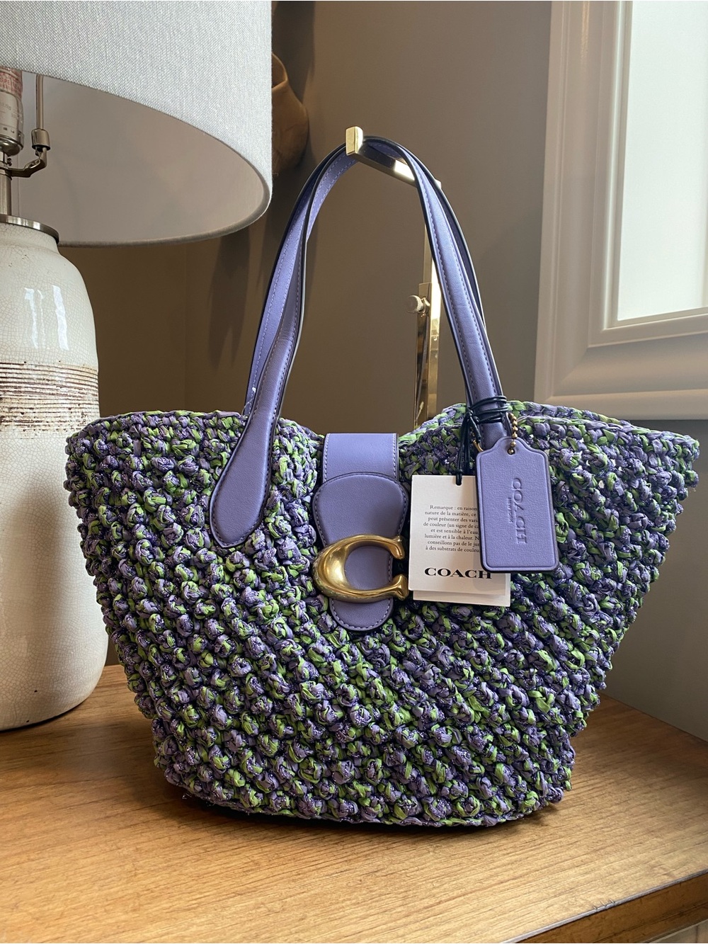 Coach NWT Hard to Find Straw Small Woven Summer Tote